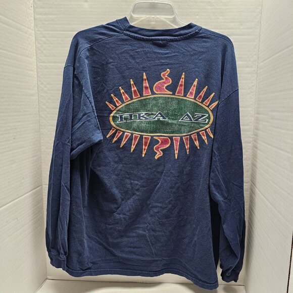 Vintage 1995 90s Grunge Experience T Tee Shirt Long Sleeve Made in USA Blue COOL - Picture 13 of 15